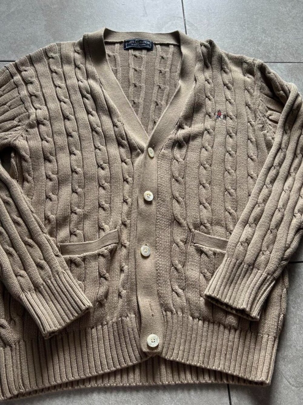 Vintage Carte Blanche Cable Knit Cardigan Size: S